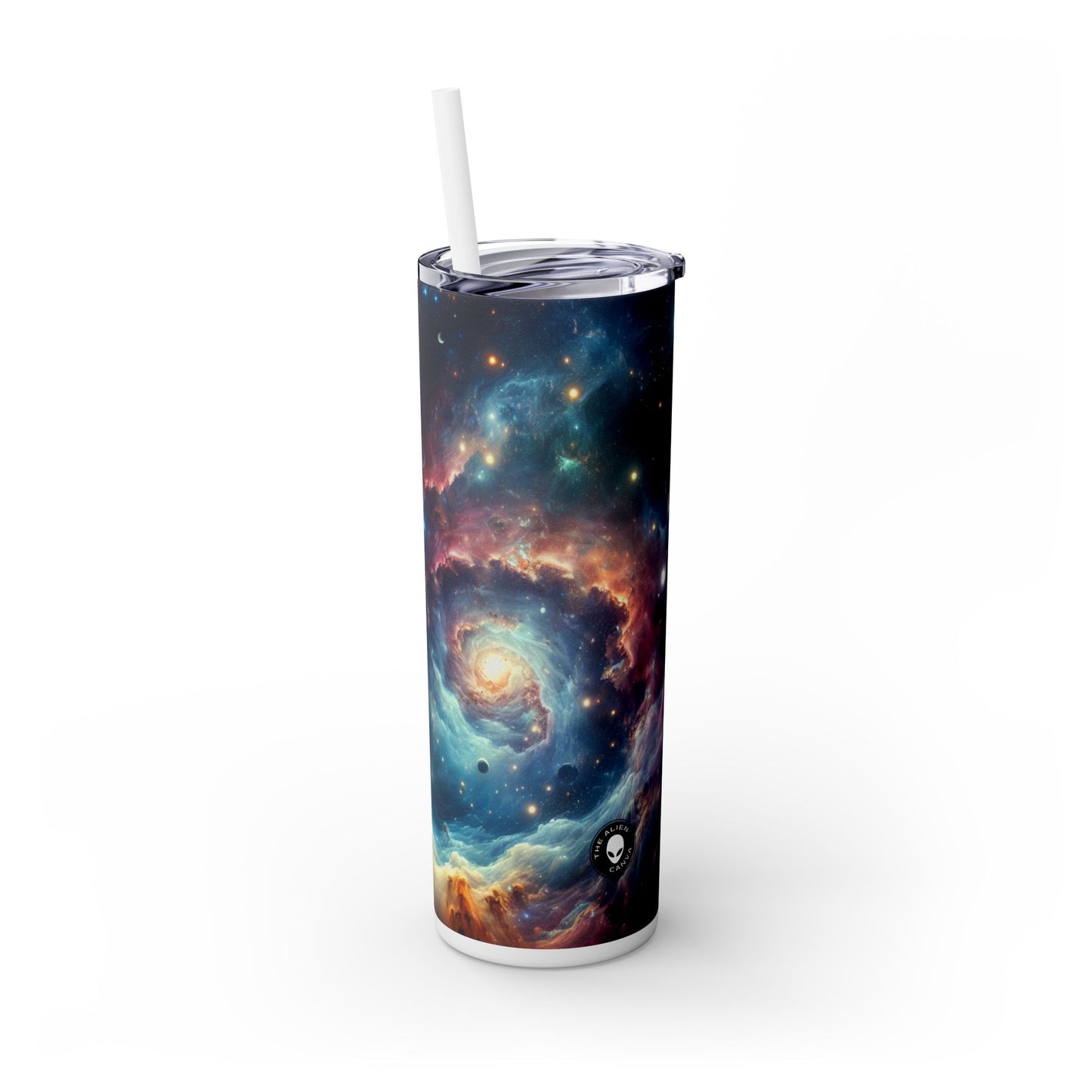 "Galactic Explorer" - Le verre fin Alien Maars® avec paille 20 oz