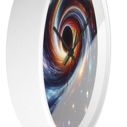 "Vórtice galáctico: la danza colorida de estrellas y planetas" - El reloj de pared alienígena