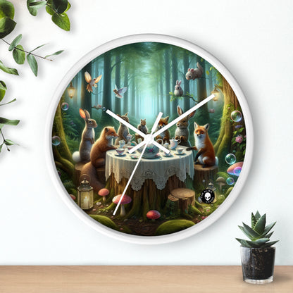 "Enchanted Forest Tea Time" - The Alien Wall Clock