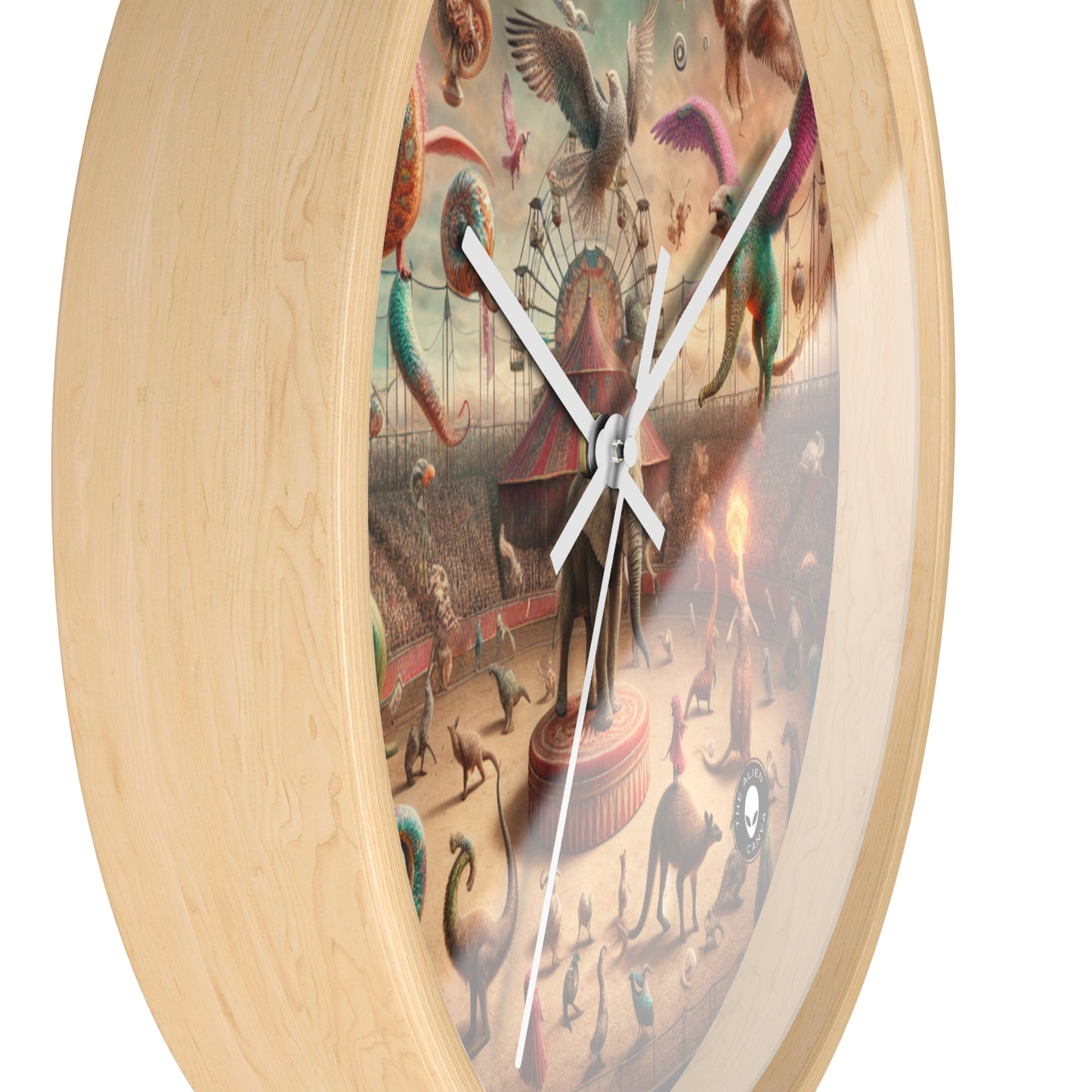 "Fantasy Circus: Where Animal Performers Entertain Mythical Attendees" - The Alien Wall Clock