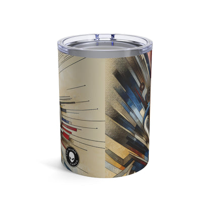 "Fragmented Realms: A Surreal Exploration in Color and Form" - The Alien Tumbler 10oz Avant-garde Art