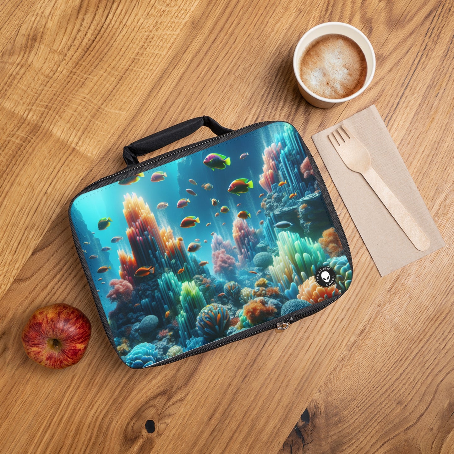 "Neon Reef: A Surreal Underwater Symphony"- The Alien Lunch Bag