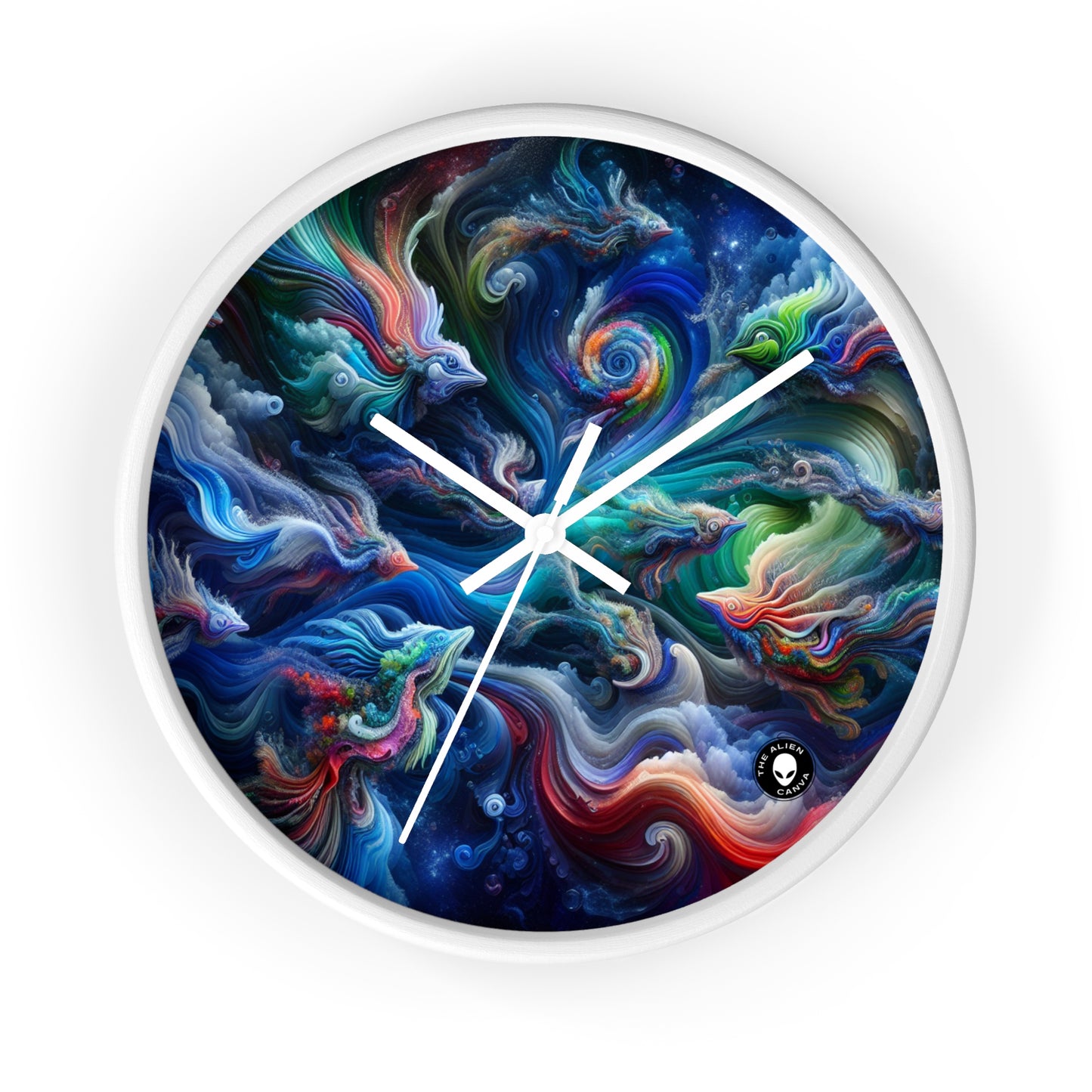 "Psychedelic Underwater Wonderland" - The Alien Wall Clock