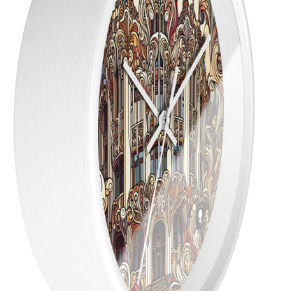 "Enchanted Seasons: Art Nouveau Forest Illustration" - The Alien Wall Clock Art Nouveau