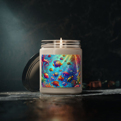 "Seaside Soiree: una fiesta de baile bajo el mar" - Vela de soja con aroma a alienígena de 9 oz