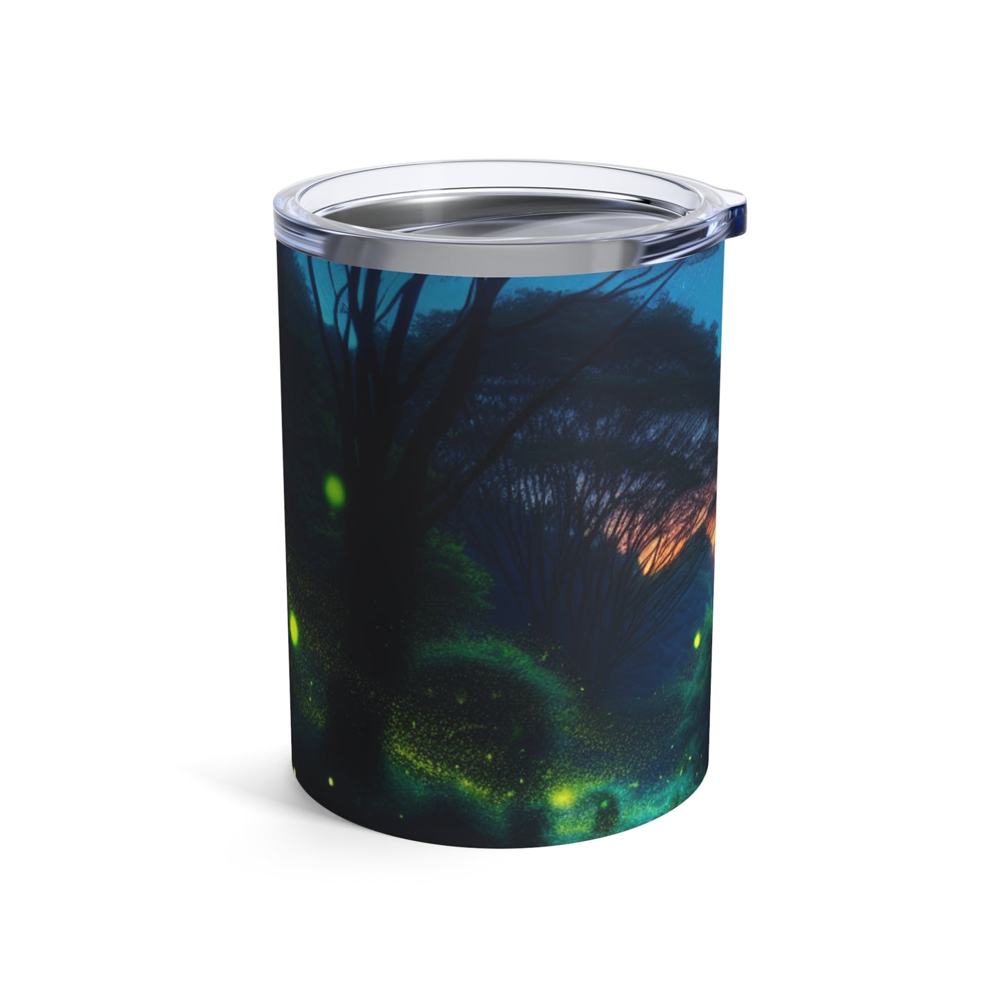 "Noche encantada: Luciérnagas en el bosque" - Vaso Alien de 10 oz