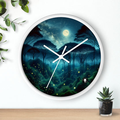 "Moonlit Enchantment" - The Alien Wall Clock