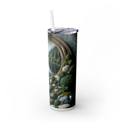 "Eco-Unity: A Multi-Sensory Sculptural Journey" - The Alien Maars® Skinny Tumbler with Straw 20oz Environmental Sculpture