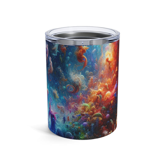 "Fiesta de baile de coral brillante" - Vaso extraterrestre de 10 oz