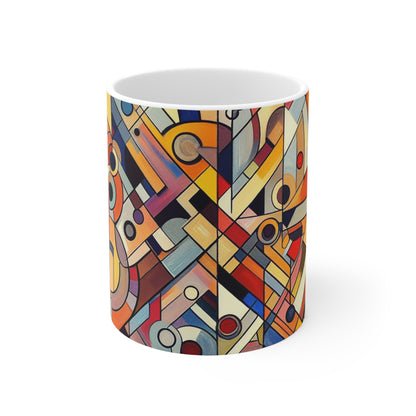 Chaos et harmonie : une danse visuelle - La tasse en céramique Alien 11oz Art abstrait