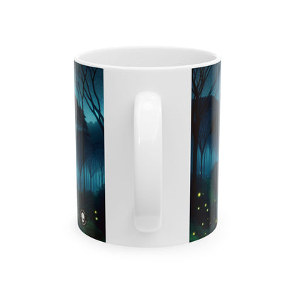 Taza de cerámica "Moonlit Enchantment" (Encantamiento a la luz de la luna) de 11 oz