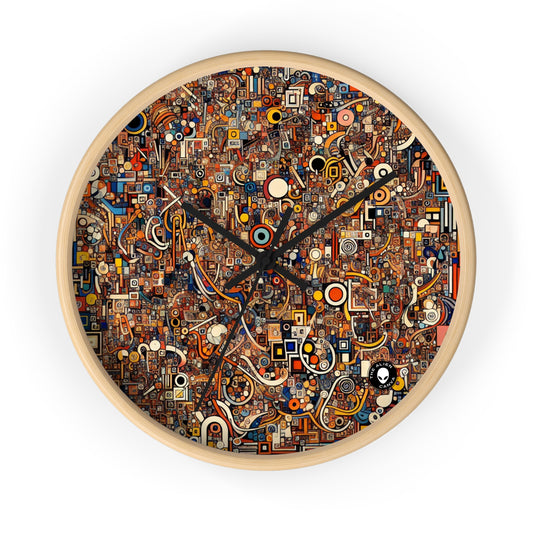 "Délire dadaïste : une aventure de collage chaotique" - L'horloge murale extraterrestre Dadaïsme