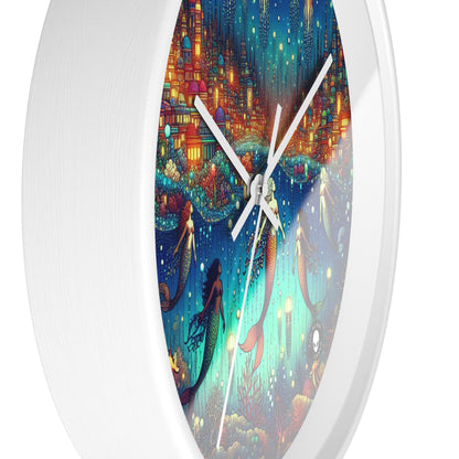 "Glowing Jellyfish City: A Whimsical Underwater World" - The Alien Wall Clock