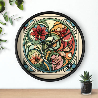 "Enchanting Depths: An Art Nouveau Ode to the Underwater Realm" - The Alien Wall Clock Art Nouveau