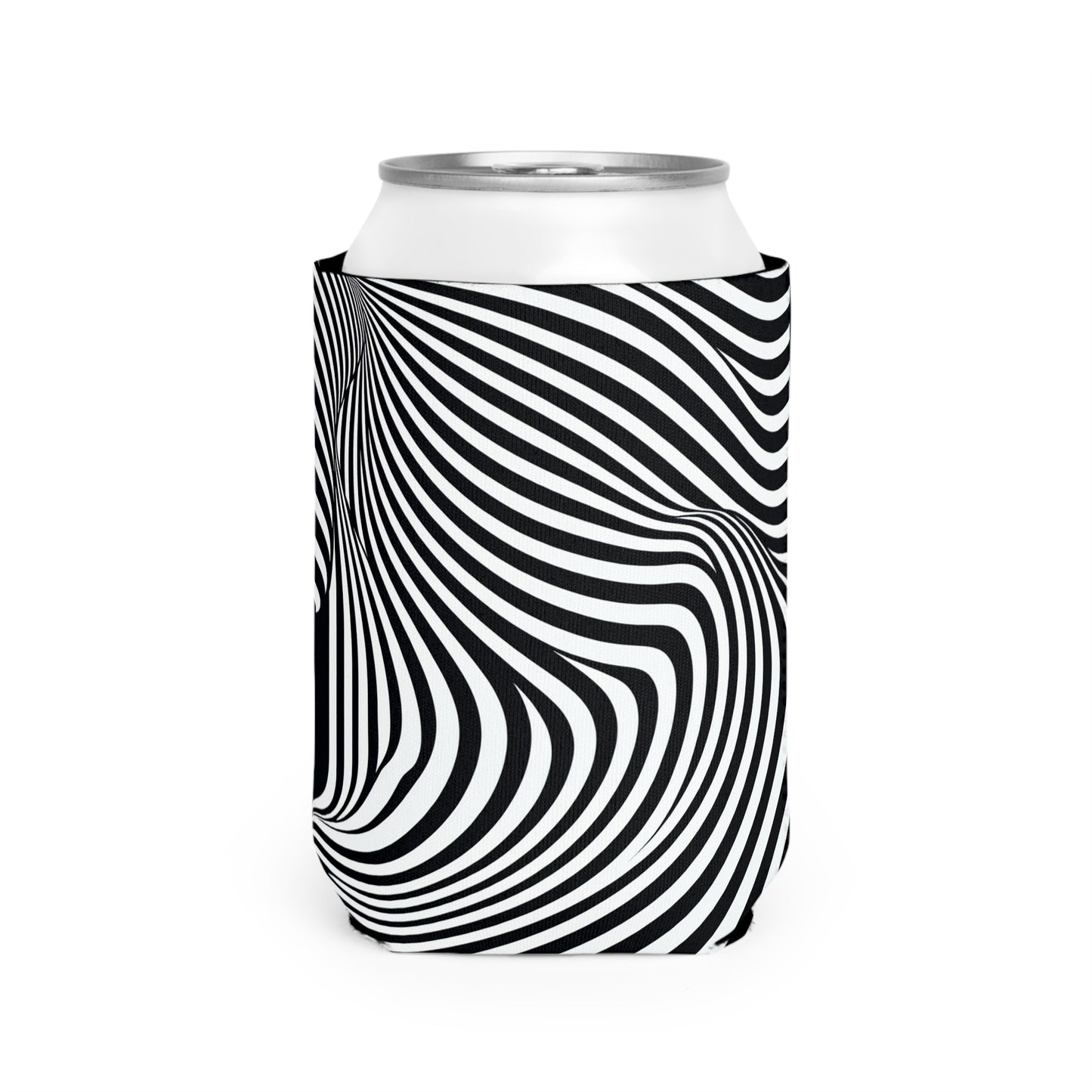 "Optical Illusion Wave" - The Alien Can Cooler Sleeve Op Art Style