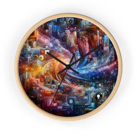 « Nuits futuristes de la ville : une métropole éblouissante d'innovation et d'imagination » - The Alien Wall Clock Digital Art