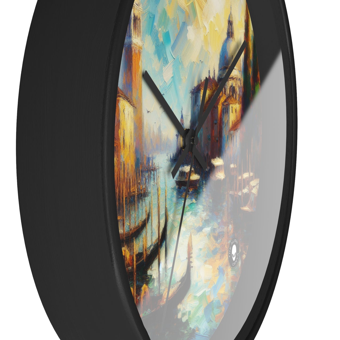 "Serenity in the City: Capturing the Golden Hour" - The Alien Wall Clock Impressionism