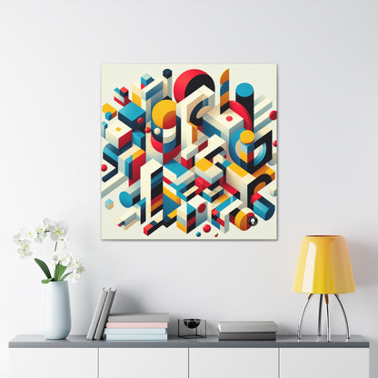 "Harmonious Balance: Geometric Abstract Art" - The Alien Canva Geometric Abstraction