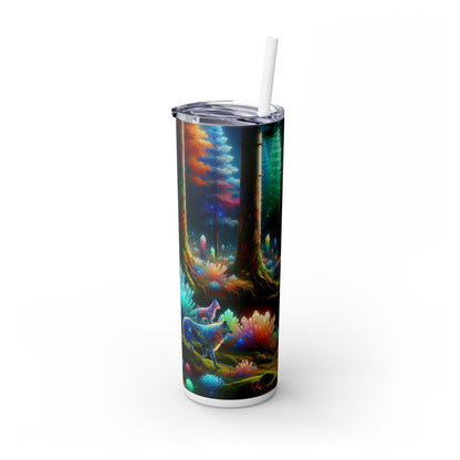 "Crystal Grove: A Fairytale Forest" - The Alien Maars® Skinny Tumbler with Straw 20oz