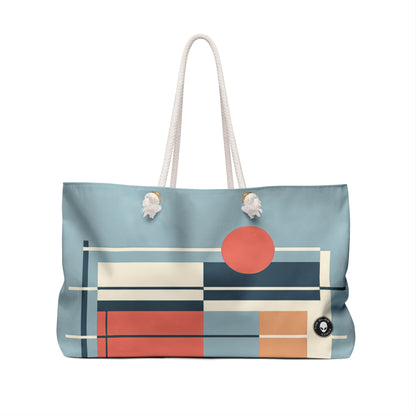 "Minimalistic Serenity: Tranquil Sunset Reflections" - The Alien Weekender Bag Minimalism