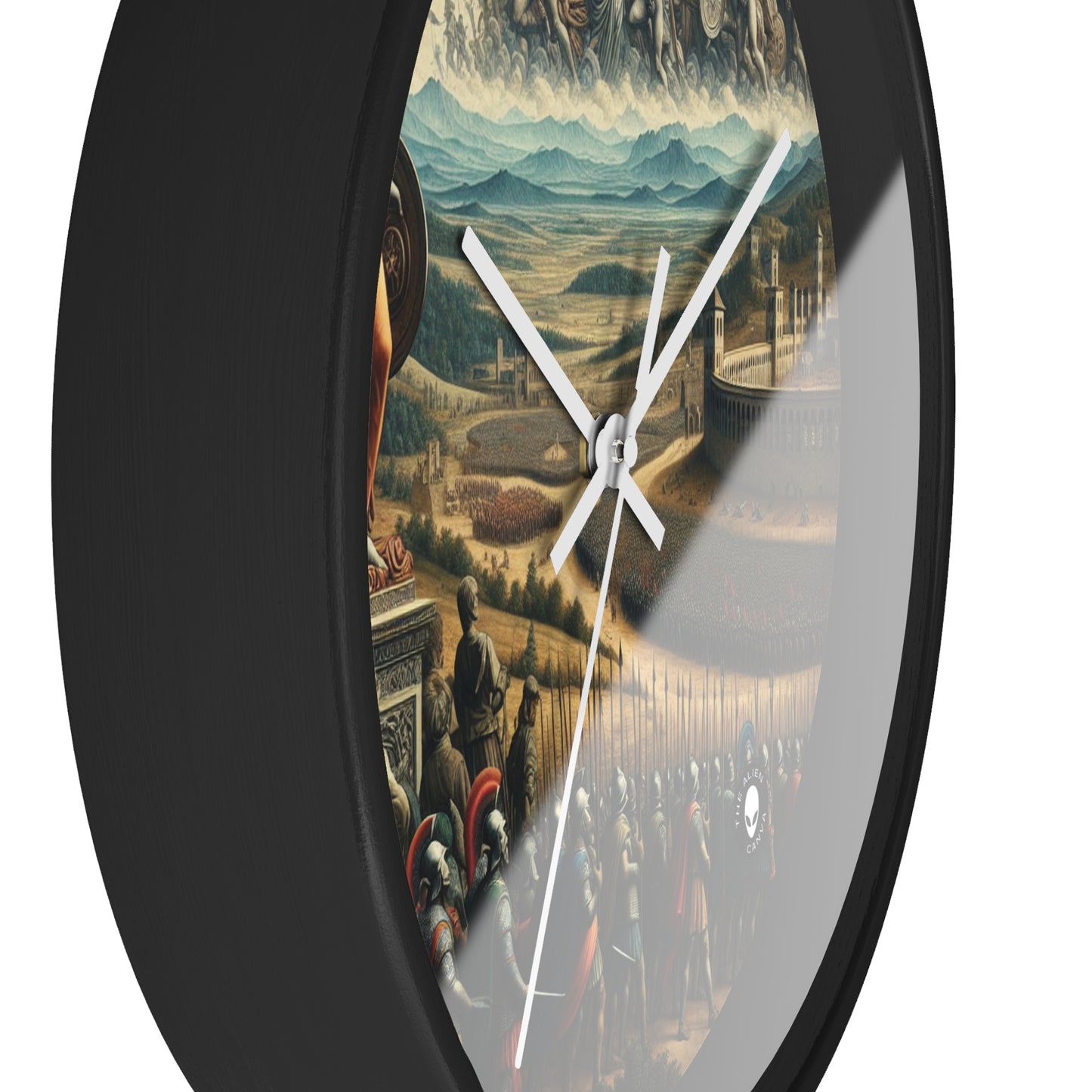 "Minerva Over the Renaissance Battlefield" - The Alien Wall Clock Renaissance Art