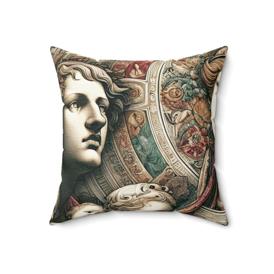 "Mystical Banquet: A Renaissance Fantasy"- The Alien Spun Polyester Square Pillow Renaissance