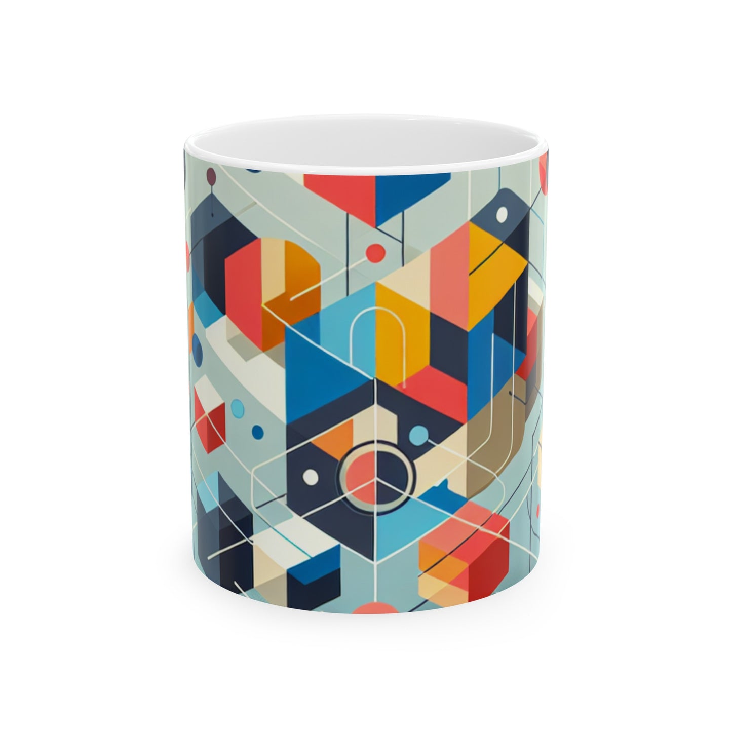 "Utopie collaborative : une fresque murale d'espoir et d'harmonie" - La tasse en céramique Alien 11oz Art relationnel