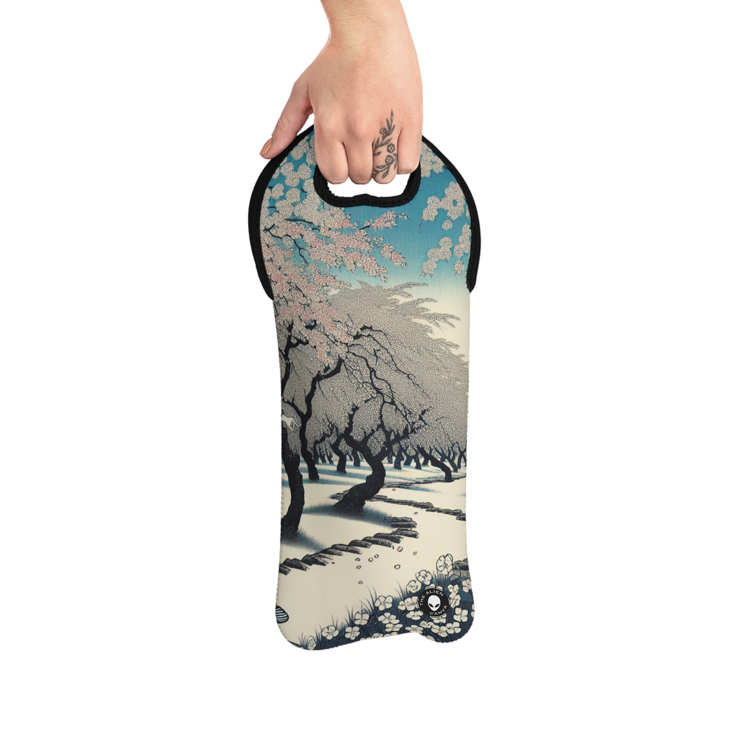 "Blossoming Sky" - The Alien Wine Tote Bag Ukiyo-e (impression sur bois japonaise)