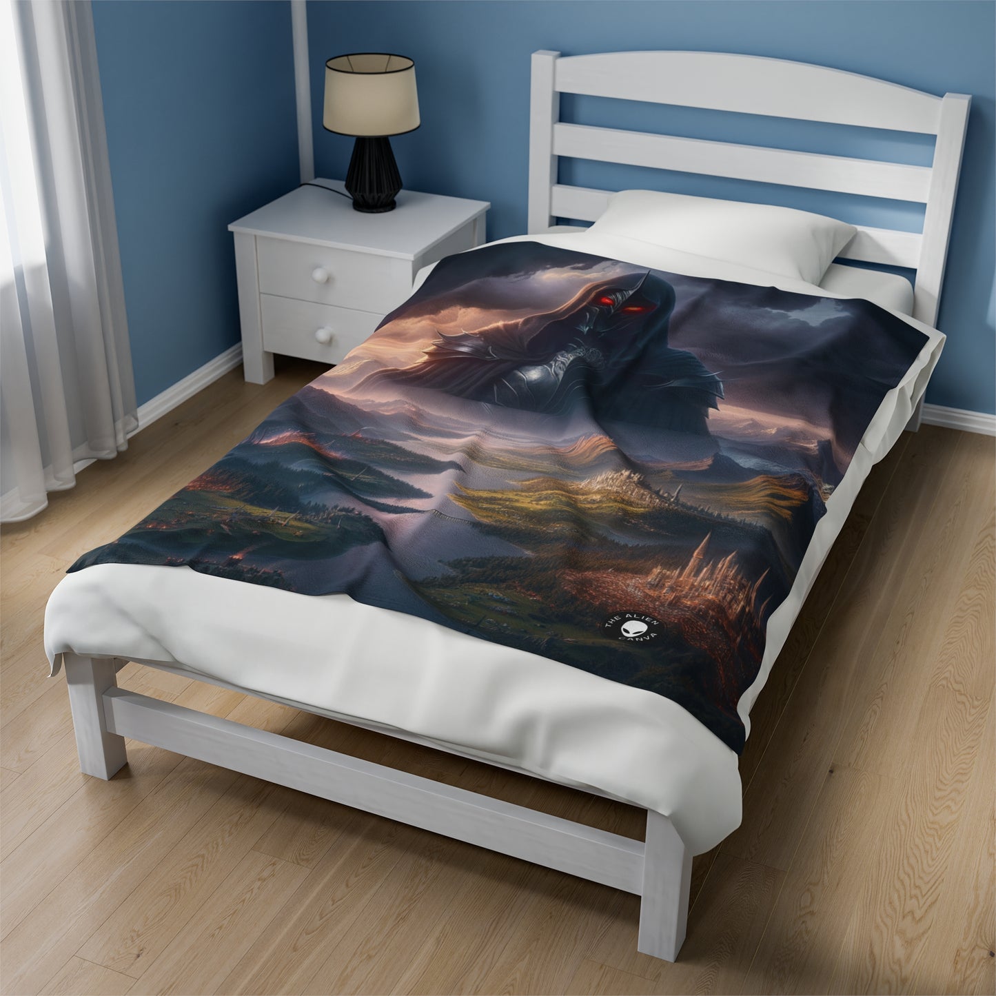 "Sauron's Reclamation: The Darkening of Middle Earth" - The Alien Velveteen Plush Blanket