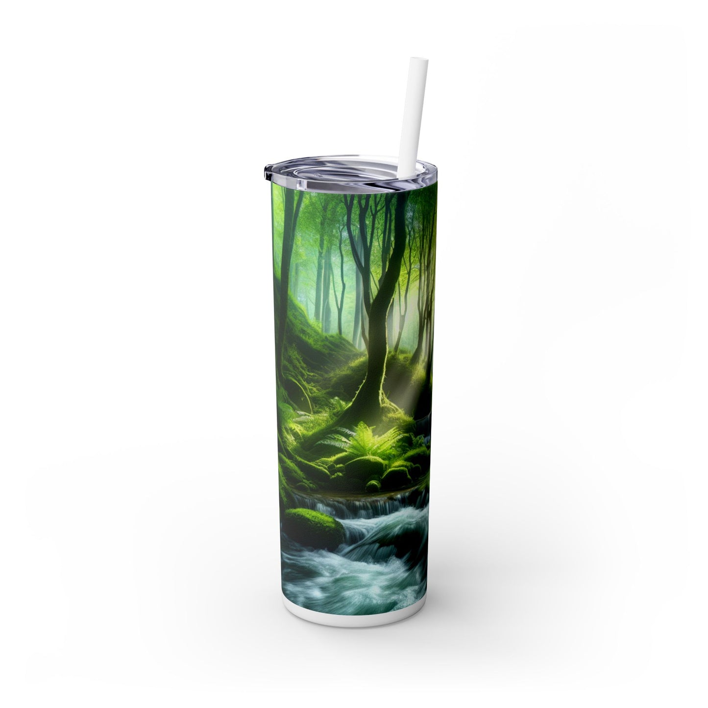 « Oasis de cascade enchanteresse » - Le verre fin Alien Maars® avec paille 20 oz