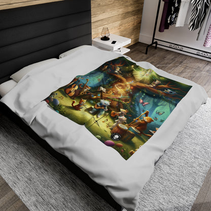 "Enchanted Forest Jam" - The Alien Velveteen Plush Blanket