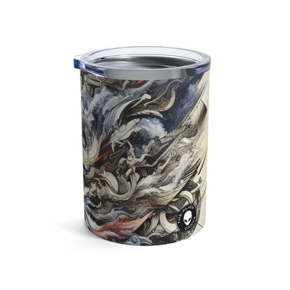 Título: "Tabúes desafiantes: más allá de los límites en el arte transgresivo" - The Alien Tumbler 10oz Transgressive Art