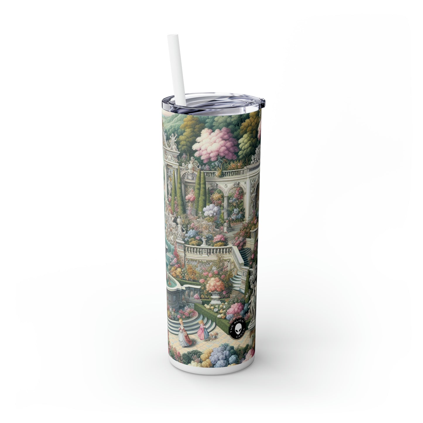 "Garden Elegance: A Rococo Affair" - Vaso delgado con pajita Alien Maars® de 20 oz Rococó