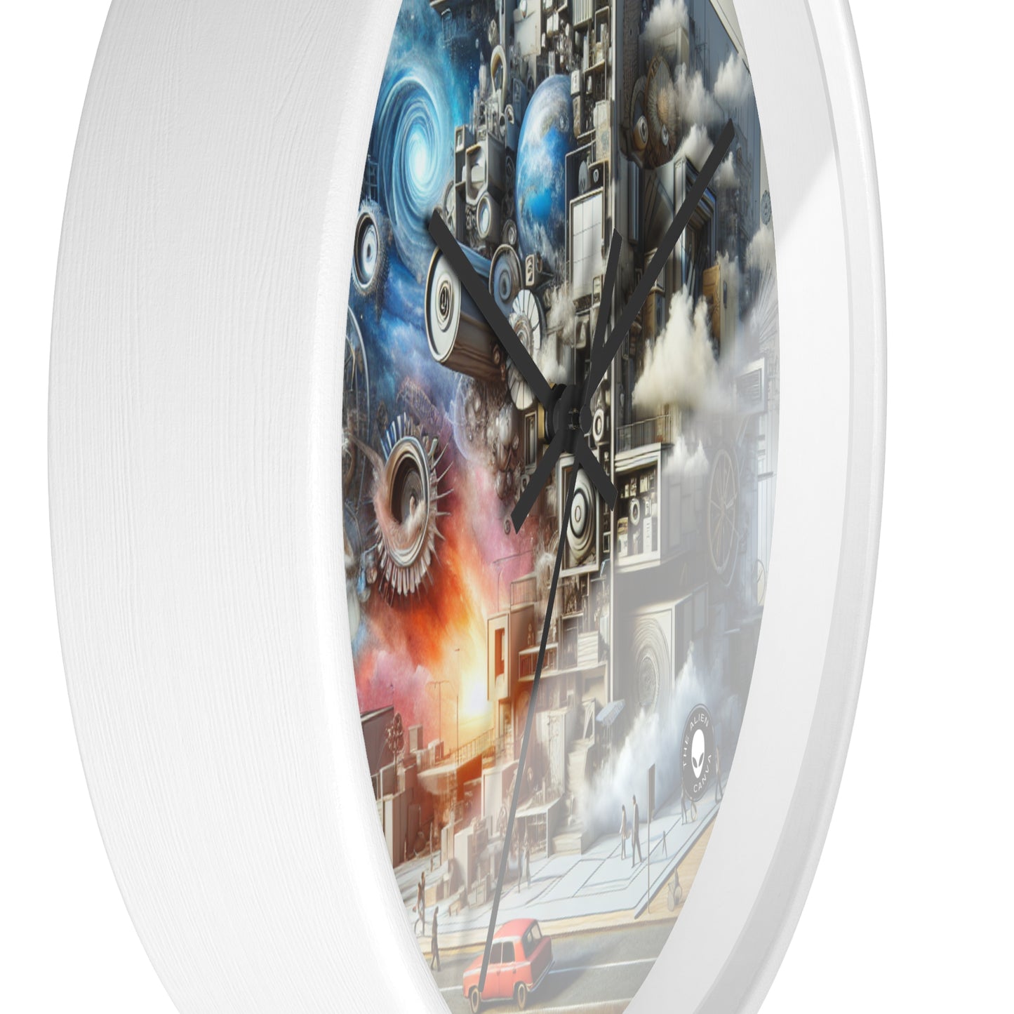 "Transformations symboliques : réalisme conceptuel dans les objets du quotidien" - The Alien Wall Clock Réalisme conceptuel