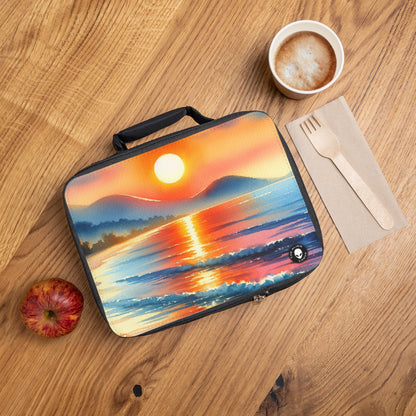 "Sunrise at the Beach" - The Alien Lunch Bag Watercolor Painting