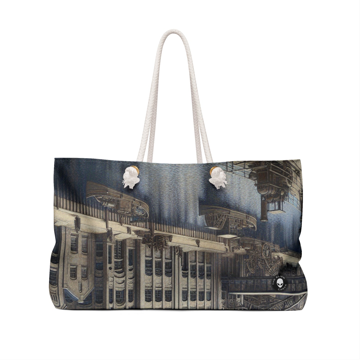 "Urban Precision: Modern Cityscape in the Style of Precisionism" - The Alien Weekender Bag Precisionism