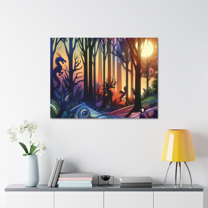 "Mystical Twilight: Creatures in the Forest" - The Alien Canva