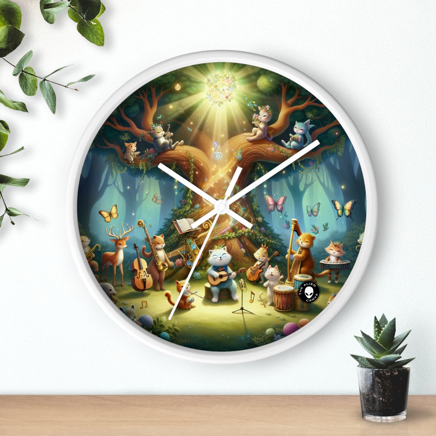 "Enchanted Forest Jam" - L'horloge murale extraterrestre