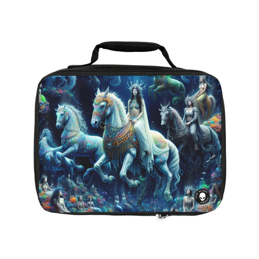 "Enchanted Underwater Realm: Mermaids and Seahorses"- The Alien Lunch Bag