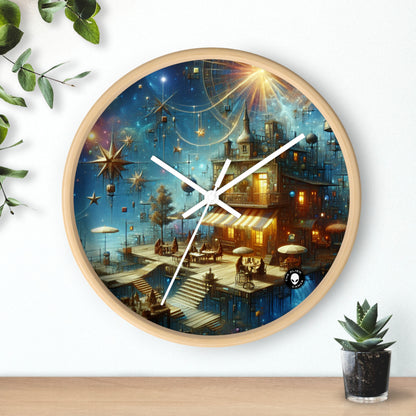 "Kitchen Enchantment: A Whimsical World of Living Objects" - The Alien Wall Clock Magic Realism