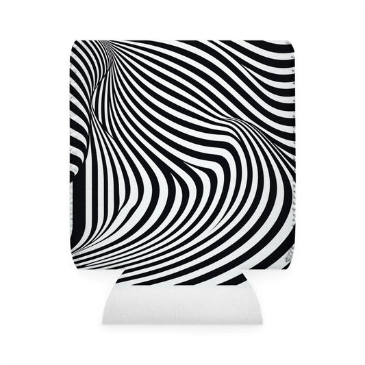 "Optical Illusion Wave" - The Alien Can Cooler Sleeve Op Art Style