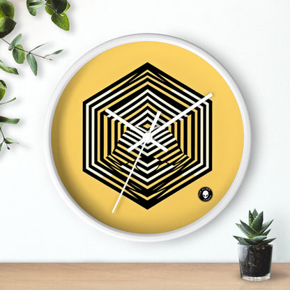 "Dynamic Illusions: Op Art Exploration" - The Alien Wall Clock Optical Art (Op Art)