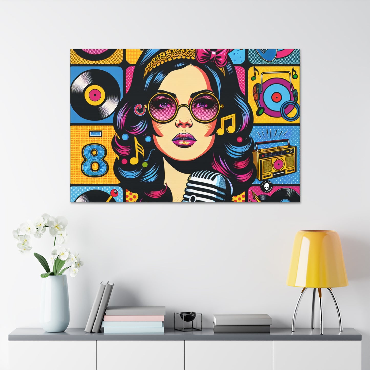 "Célébrer l'iconographie pop : un portrait rétrospectif" - The Alien Canva Pop Art