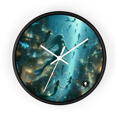 "Enchantment Below: A Bioluminescent Underwater Metropolis" - The Alien Wall Clock