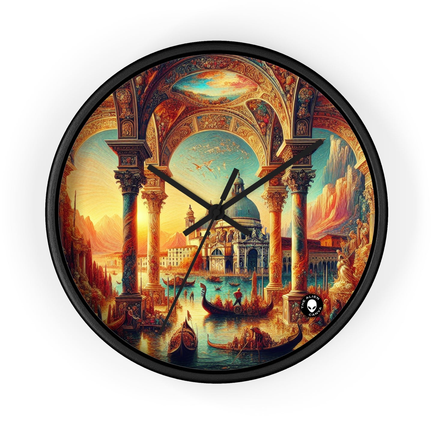 Sueños venecianos: un giro fantástico en los famosos canales - The Alien Wall Clock Venetian School