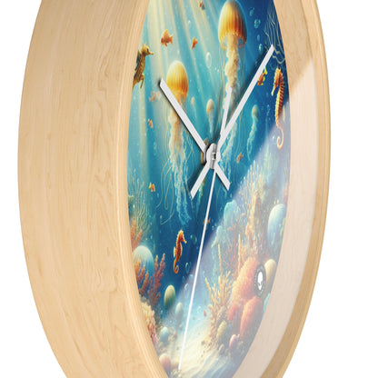 "Sunlit Serenity: A Magical Underwater Realm" - The Alien Wall Clock