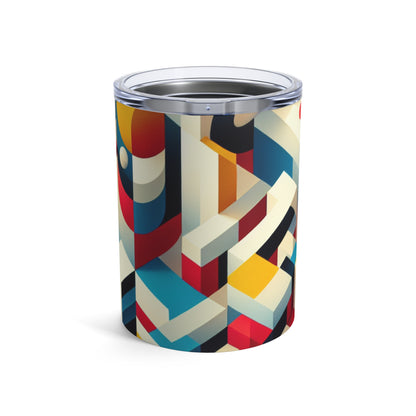 "Équilibre harmonieux : Art abstrait géométrique" - The Alien Tumbler 10oz Abstraction géométrique