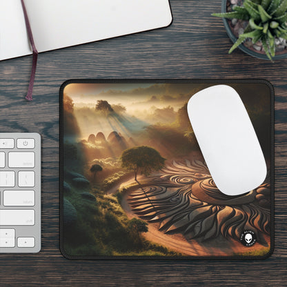 "Tapiz de la naturaleza: instalación de arte geométrico armonioso" - The Alien Gaming Mouse Pad Land Art