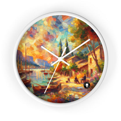 Golden Dusk: A Serene Impressionist Stroll by the Water - The Alien Wall Clock Impressionism