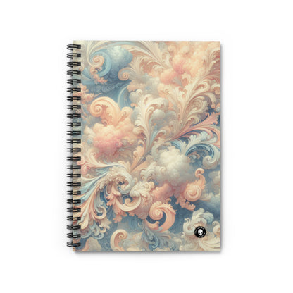 "Rococo Reverie: A Luxurious Ballroom Scene" - The Alien Spiral Notebook (Ruled Line) Rococo